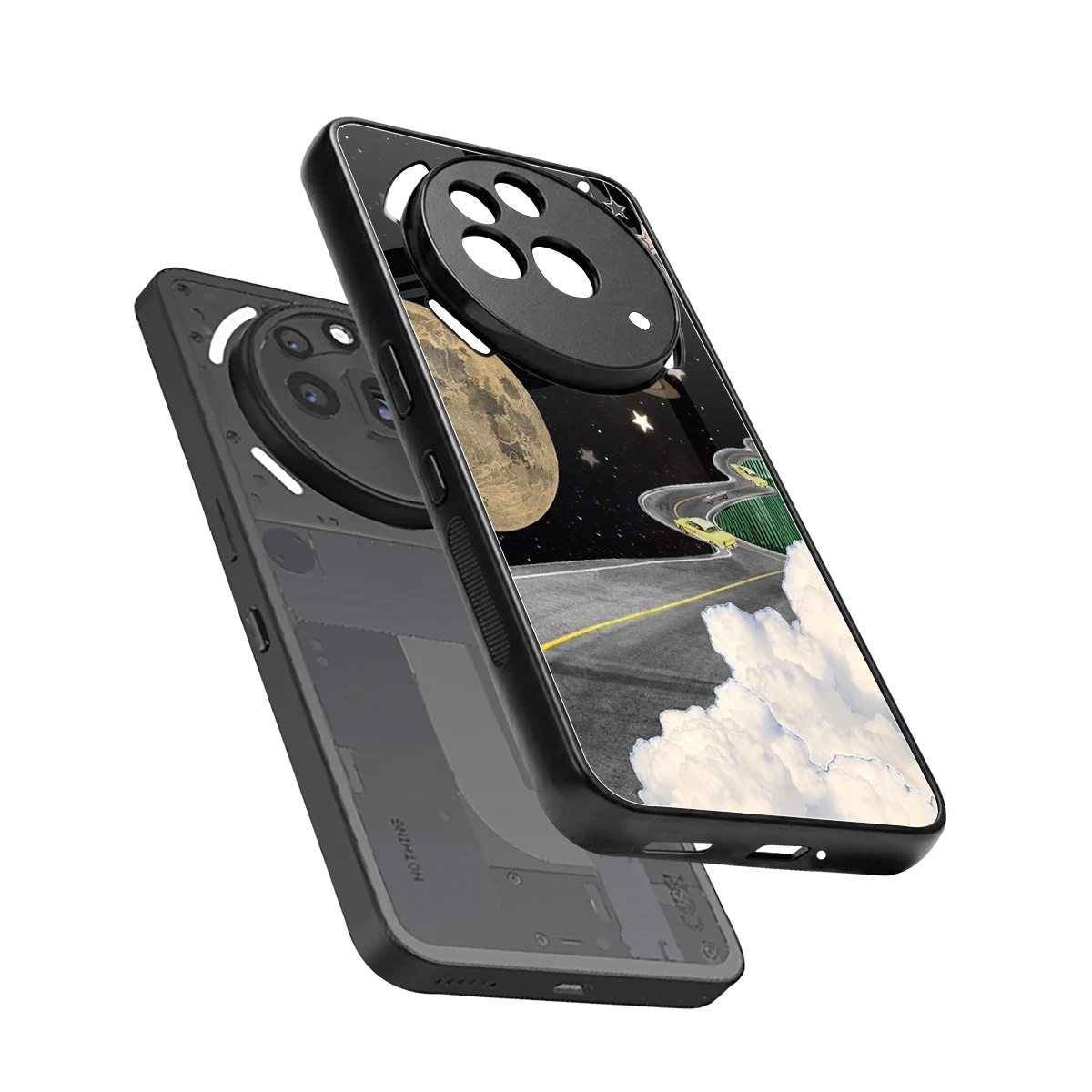 Skyline Galaxy sleek nothing phone 3a pro cover with tempered glass back and TPU edges