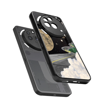 Skyline Galaxy sleek nothing phone 3a pro cover with tempered glass back and TPU edges