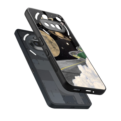 Skyline Galaxy sleek nothing phone 3a cover with tempered glass back and TPU edges