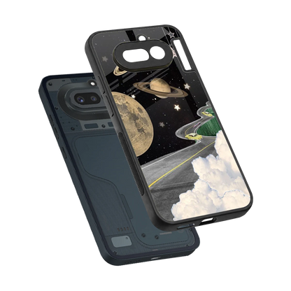 Skyline Galaxy sleek nothing phone 4a cover with tempered glass back and TPU edges