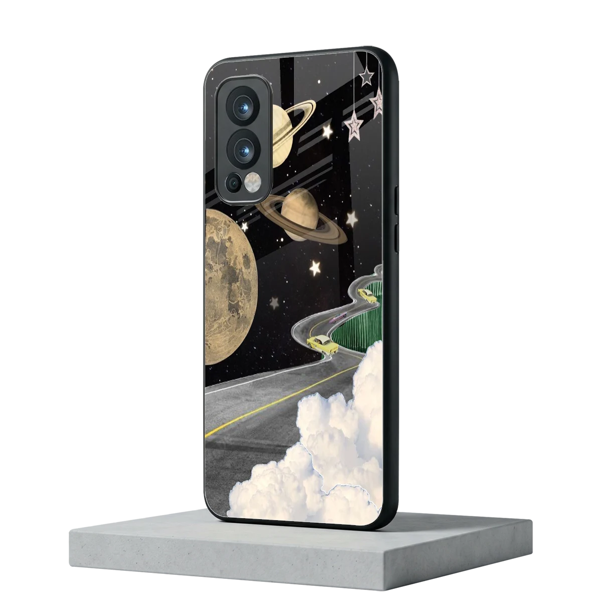 Skyline Galaxy oneplus nord 2 mobile cover | shockproof glass phone case