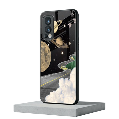 Skyline Galaxy oneplus nord 2 mobile cover | shockproof glass phone case