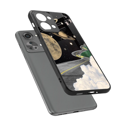 Skyline Galaxy sleek oneplus nord 2t cover with tempered glass back and TPU edges