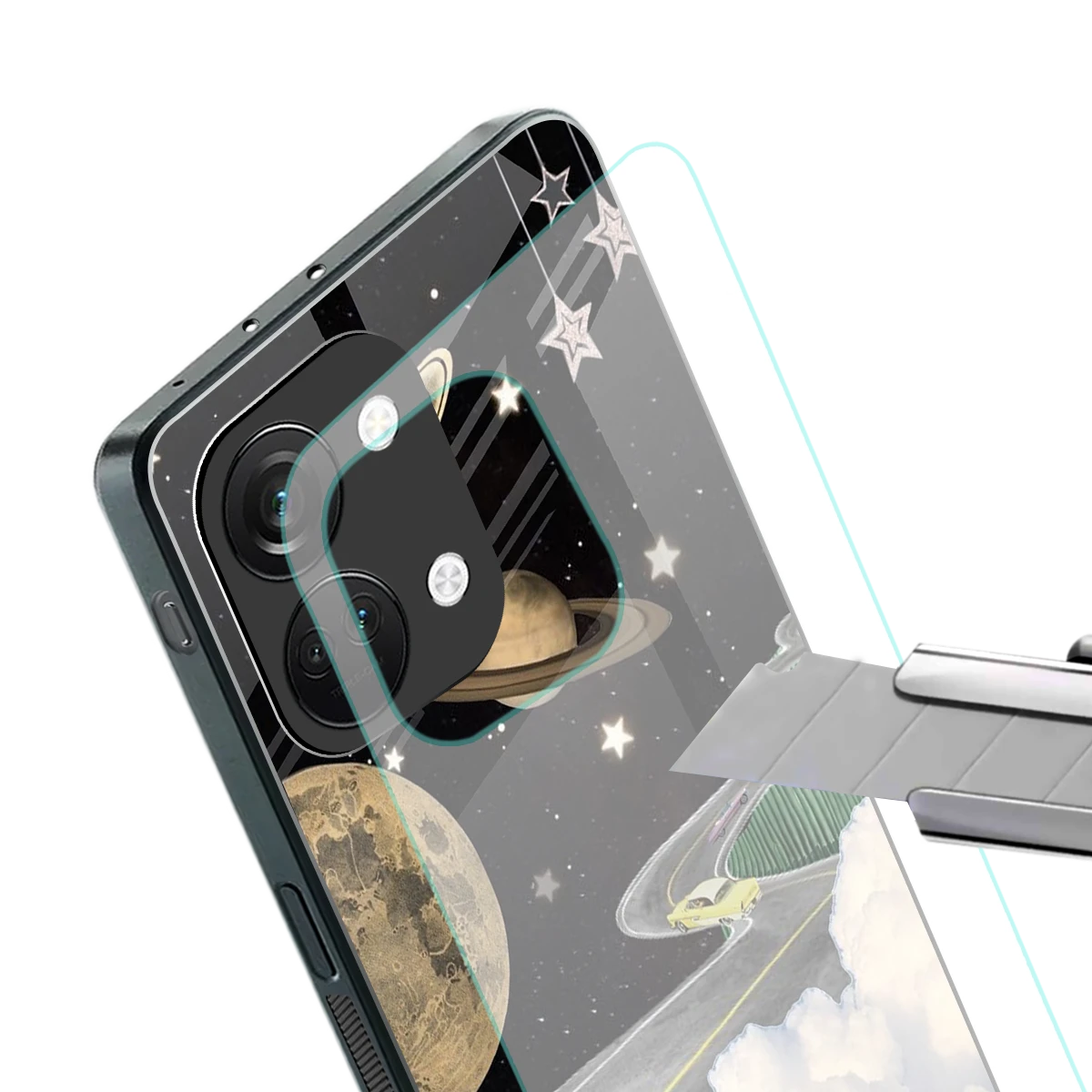 Skyline Galaxy stylish phone case for oneplus nord 3 | glossy glass and slim fit