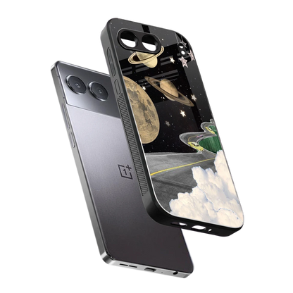 Skyline Galaxy sleek oneplus nord 4 cover with tempered glass back and TPU edges