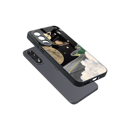 Skyline Galaxy sleek oneplus nord 5 cover with tempered glass back and TPU edges