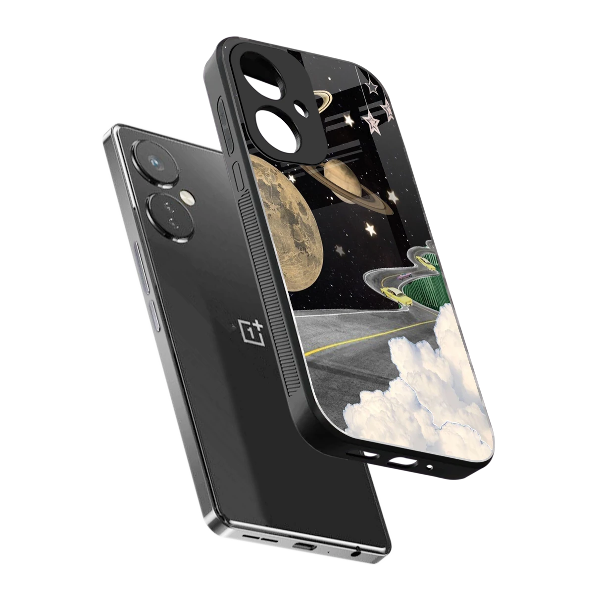 Skyline Galaxy sleek oneplus nord ce 3 cover with tempered glass back and TPU edges