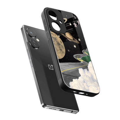 Skyline Galaxy sleek oneplus nord ce 3 cover with tempered glass back and TPU edges