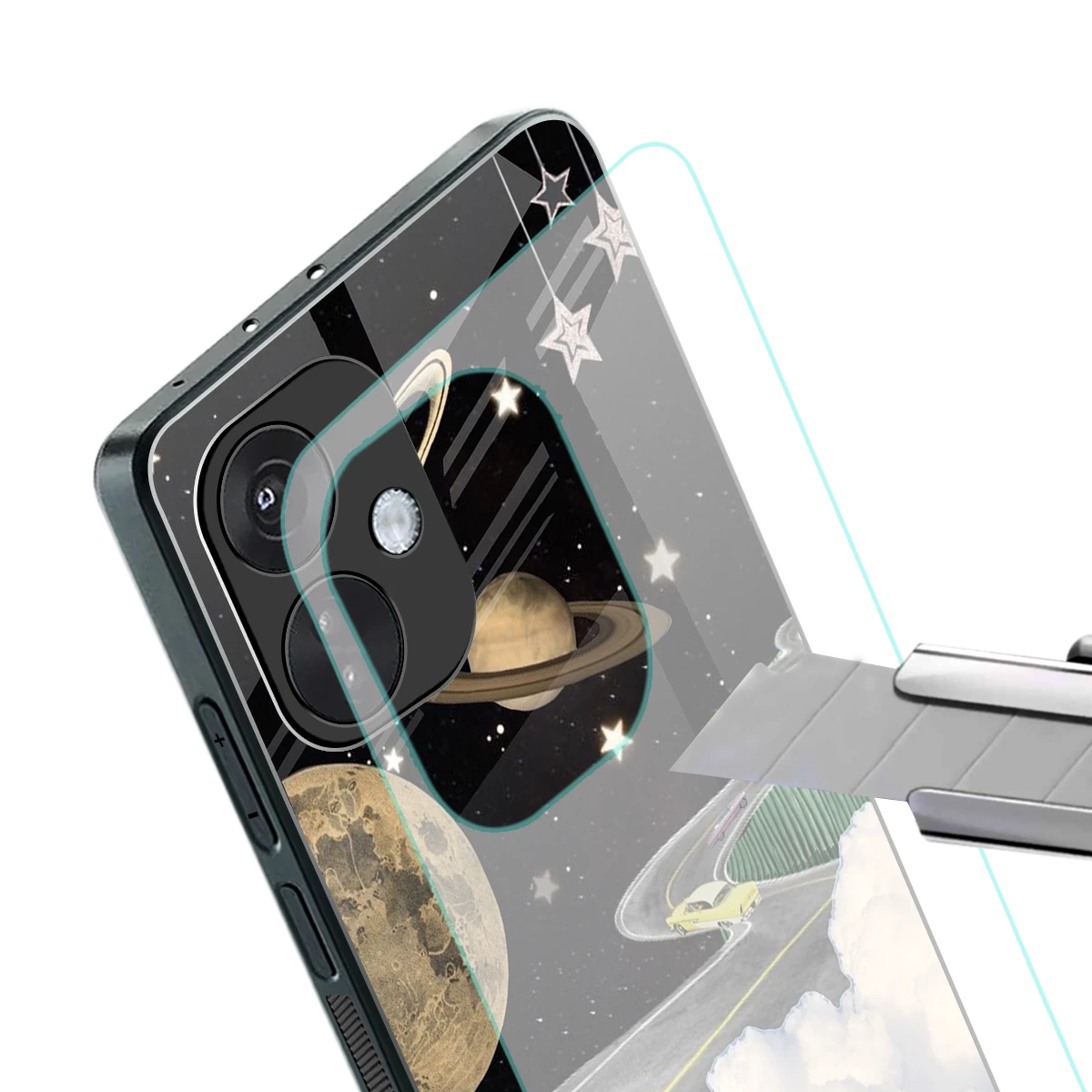 Skyline Galaxy stylish phone case for oneplus nord ce 3 | glossy glass and slim fit