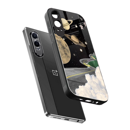 Skyline Galaxy sleek oneplus nord ce 4 lite cover with tempered glass back and TPU edges