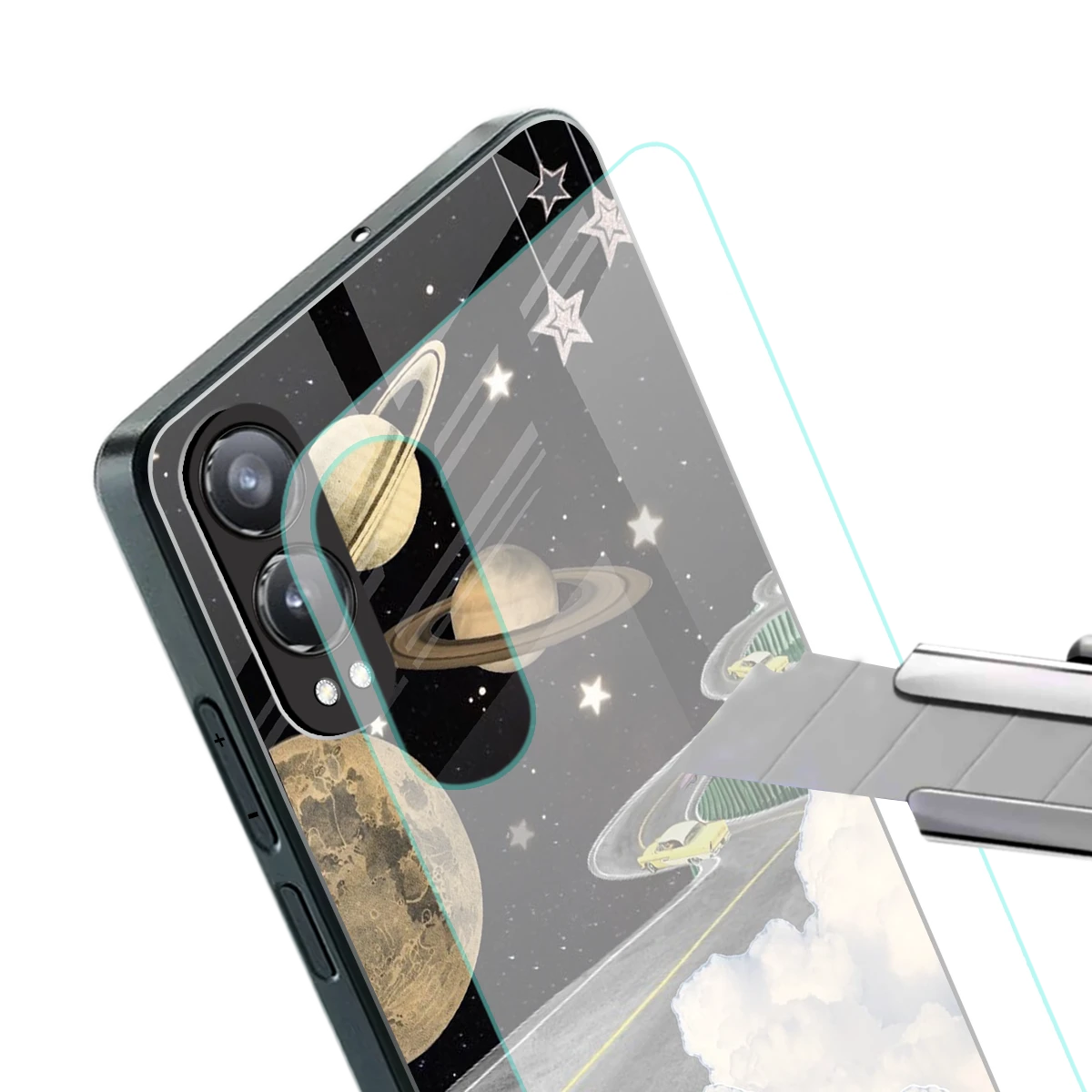 Skyline Galaxy stylish phone case for oneplus nord ce 4 lite | glossy glass and slim fit