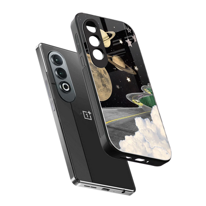 Skyline Galaxy sleek oneplus nord ce 4 cover with tempered glass back and TPU edges