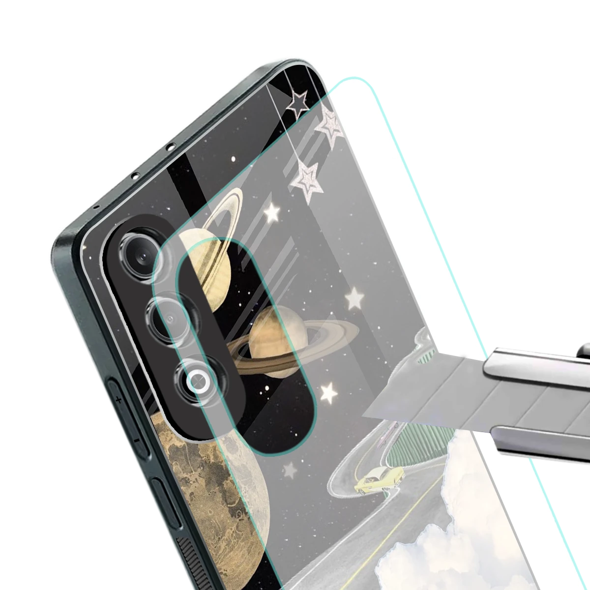 Skyline Galaxy stylish phone case for oneplus nord ce 4 | glossy glass and slim fit