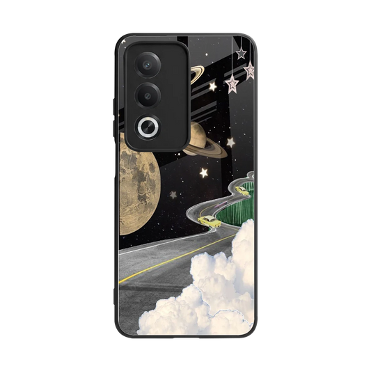 Skyline Galaxy back phone cover | glass case for oppo a3 pro