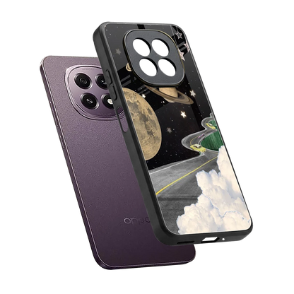 Skyline Galaxy sleek oppo f29 5g cover with tempered glass back and TPU edges