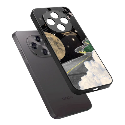 Skyline Galaxy sleek oppo f31 pro 5g cover with tempered glass back and TPU edges