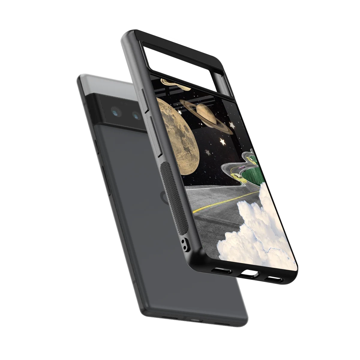 Skyline Galaxy sleek google pixel 6 pro cover with tempered glass back and TPU edges