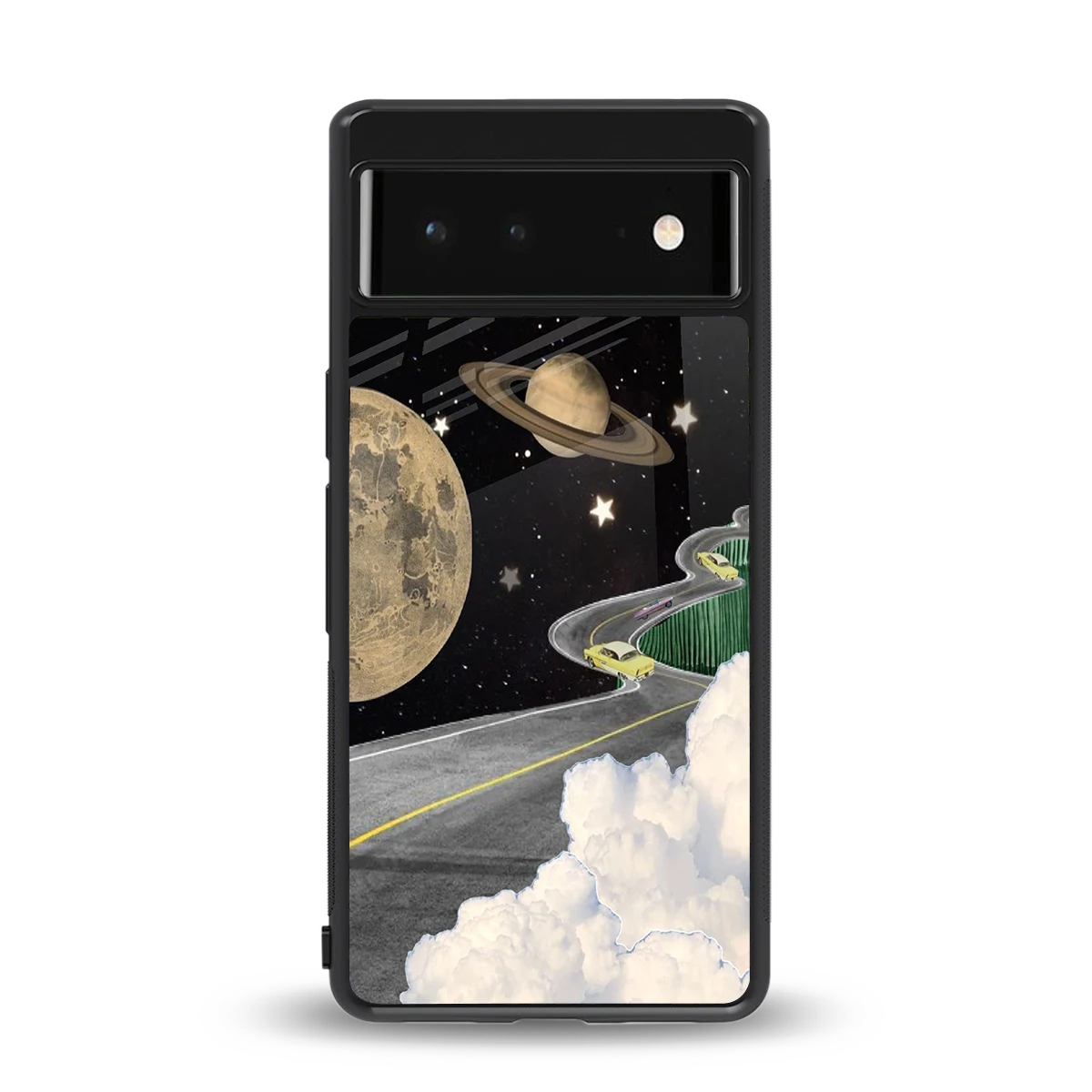 Skyline Galaxy back phone cover | glass case for google pixel 6