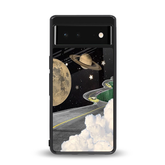 Skyline Galaxy back phone cover | glass case for google pixel 6a
