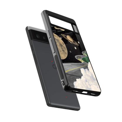 Skyline Galaxy sleek google pixel 6 cover with tempered glass back and TPU edges