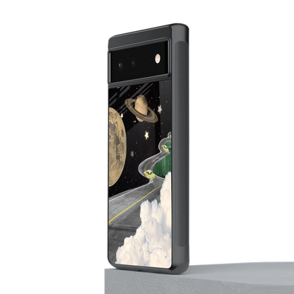 Skyline Galaxy stylish phone case for google pixel 6a | glossy glass and slim fit