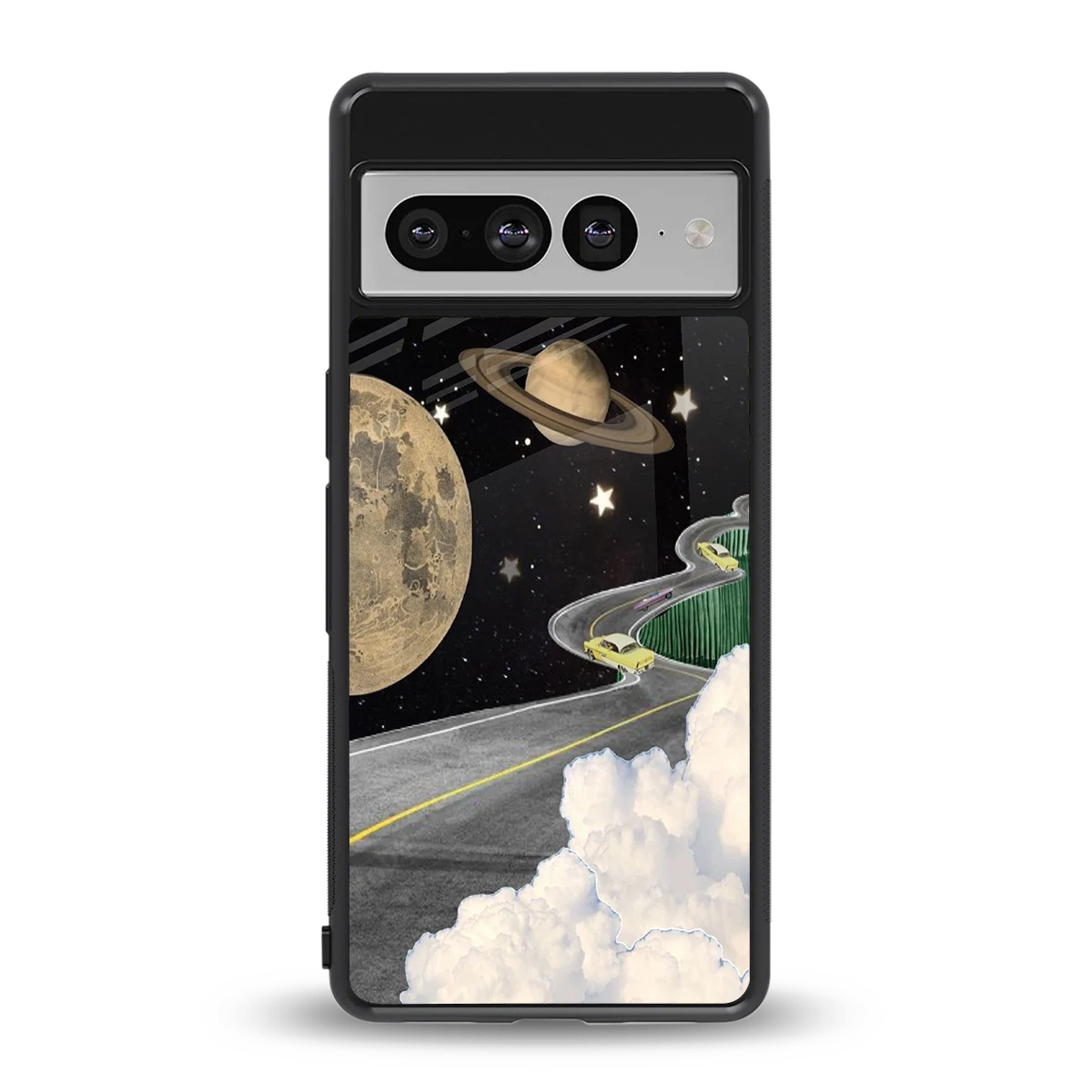 Skyline Galaxy back phone cover | glass case for google pixel 7 pro