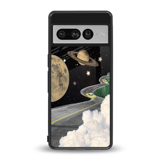 Skyline Galaxy back phone cover | glass case for google pixel 7 pro