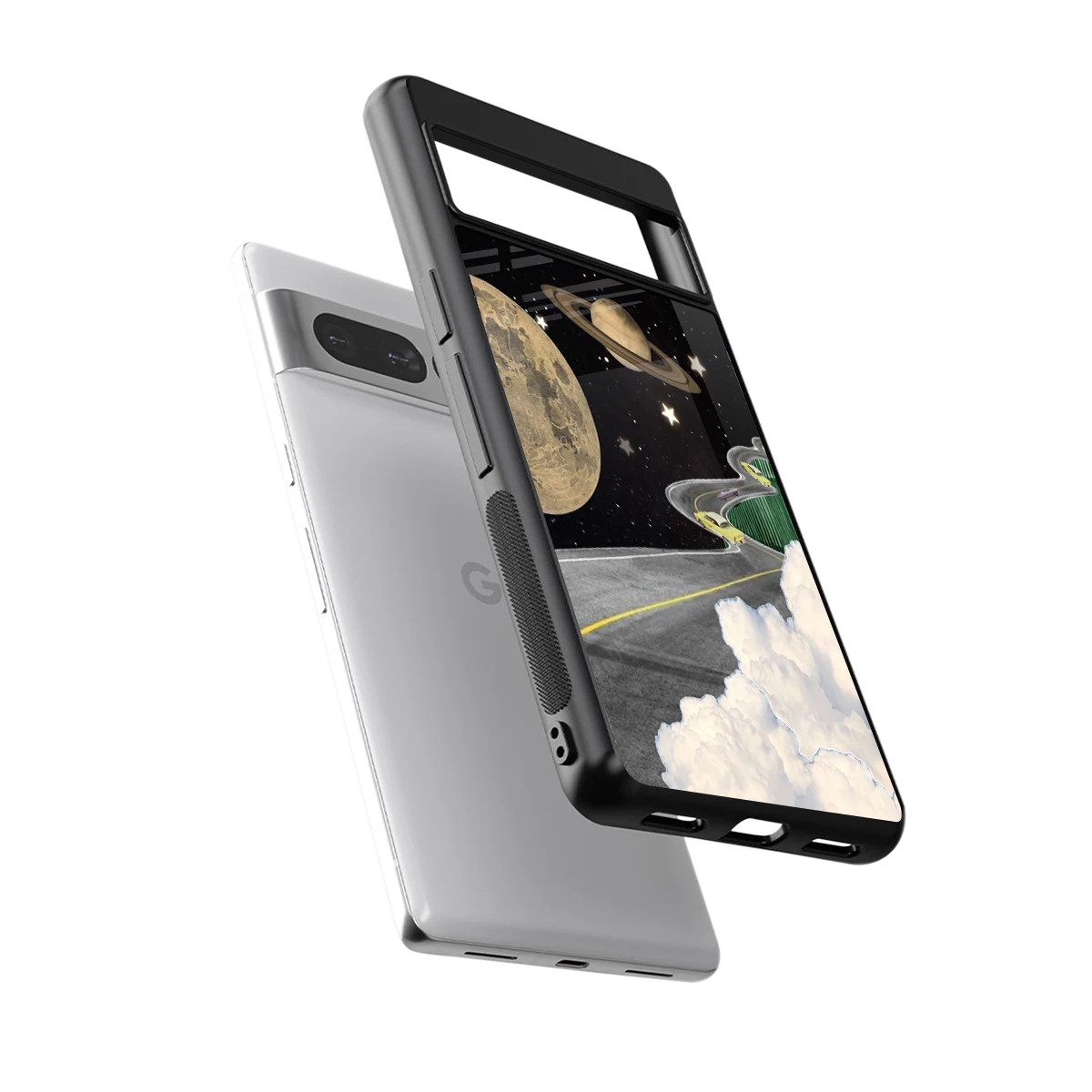 Skyline Galaxy sleek google pixel 7 pro cover with tempered glass back and TPU edges