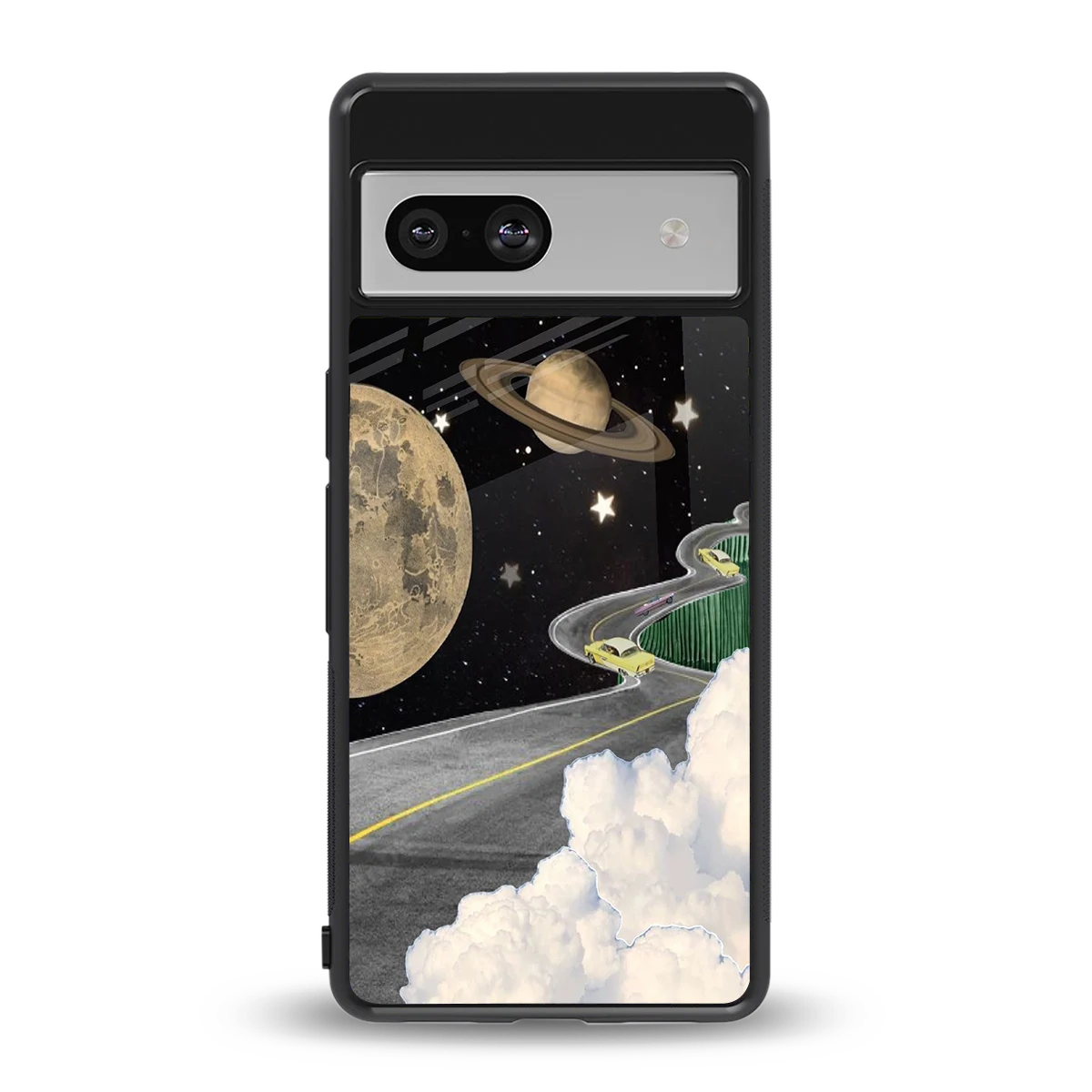Skyline Galaxy back phone cover | glass case for google pixel 7