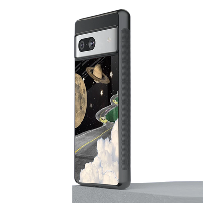 Skyline Galaxy stylish phone case for google pixel 7a | glossy glass and slim fit