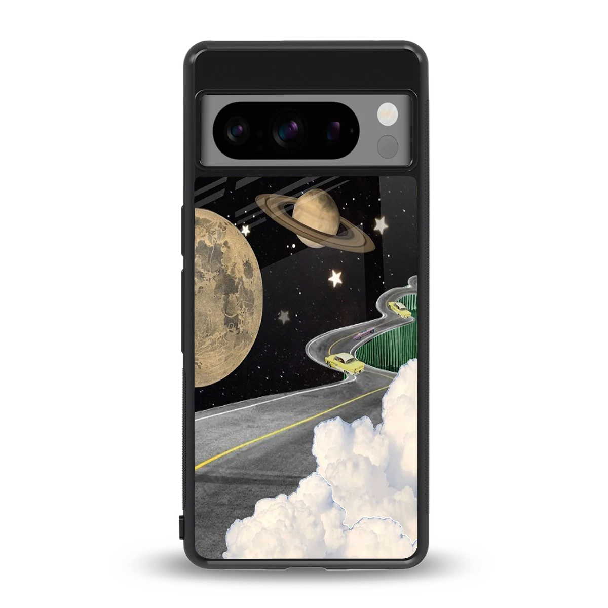 Skyline Galaxy back phone cover | glass case for google pixel 8 pro