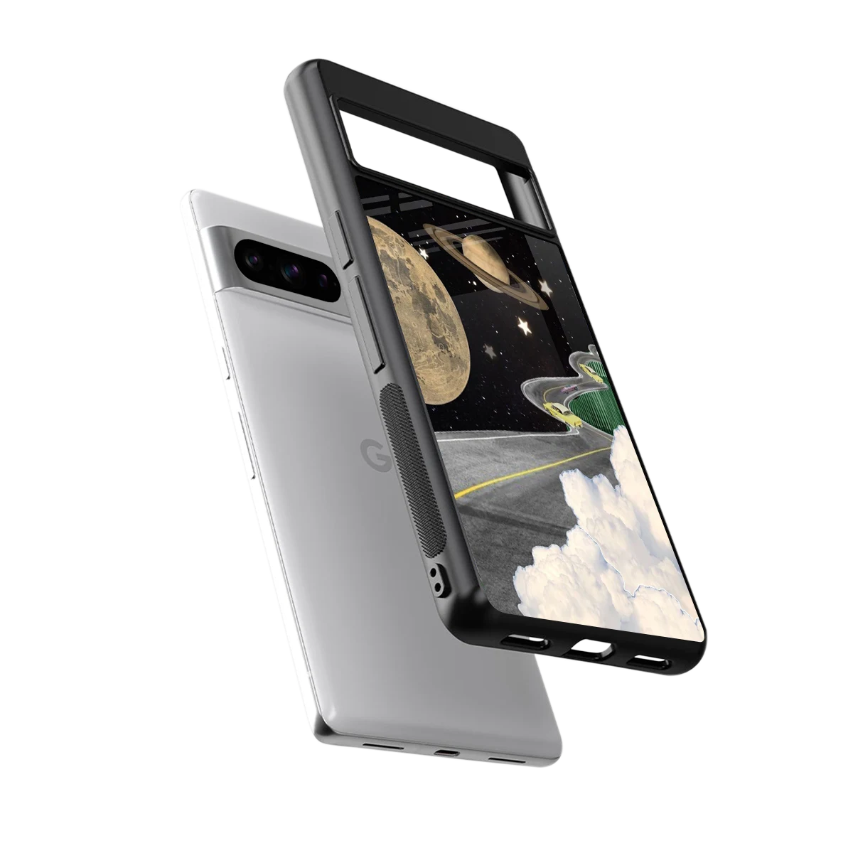 Skyline Galaxy sleek google pixel 8 pro cover with tempered glass back and TPU edges