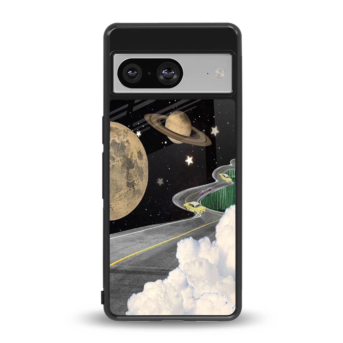 Skyline Galaxy back phone cover | glass case for google pixel 8