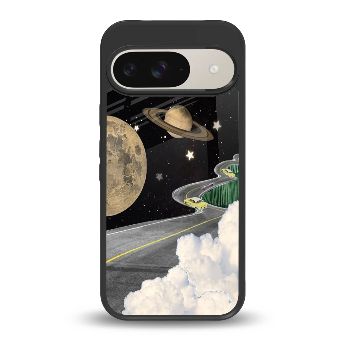 Skyline Galaxy back phone cover | glass case for google pixel 9