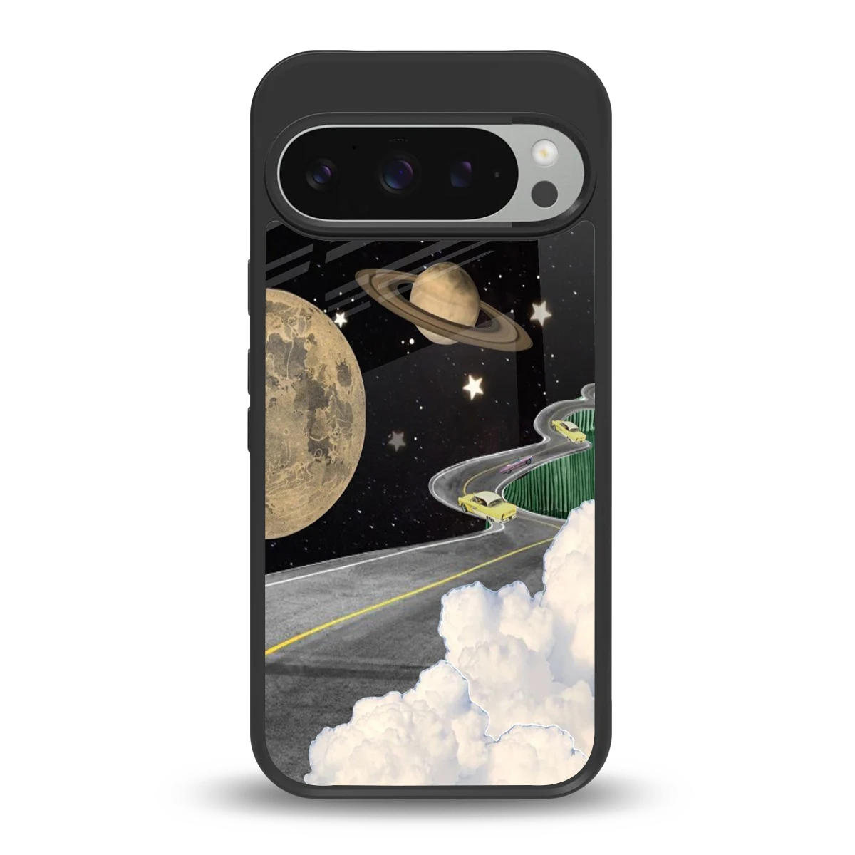 Skyline Galaxy back phone cover | glass case for google pixel 9 pro