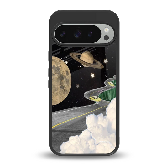 Skyline Galaxy back phone cover | glass case for google pixel 9 pro