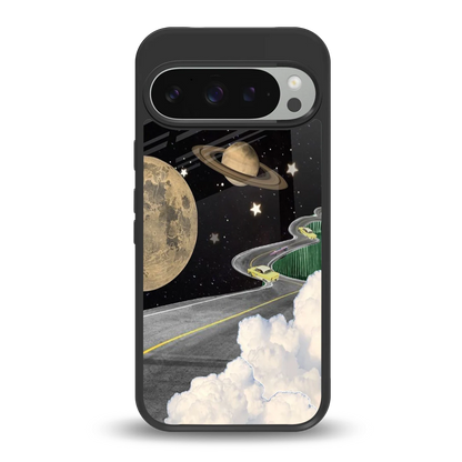 Skyline Galaxy back phone cover | glass case for google pixel 9 pro xl