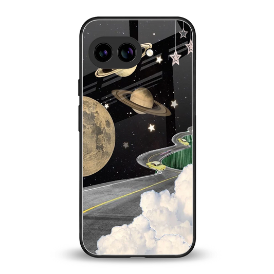Skyline Galaxy back phone cover | glass case for google pixel 9a