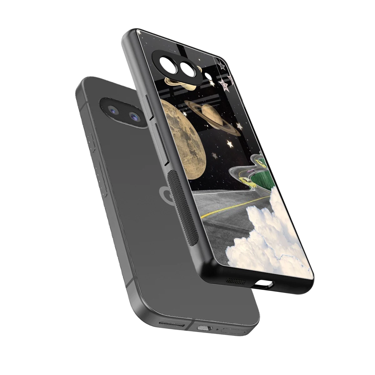 Skyline Galaxy sleek google pixel 10a cover with tempered glass back and TPU edges