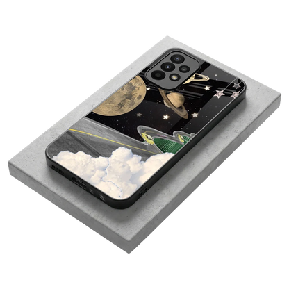 Skyline Galaxy stylish phone case for samsung galaxy a23 | glossy glass and slim fit