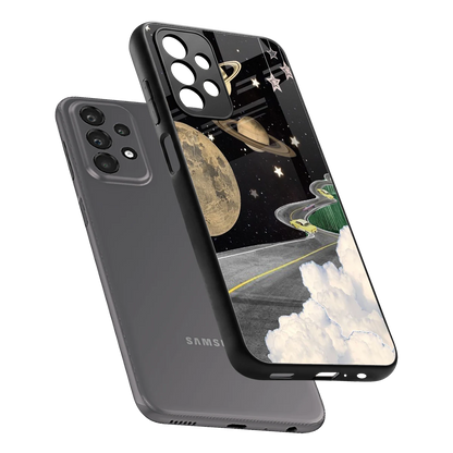 Skyline Galaxy sleek samsung galaxy a23 cover with tempered glass back and TPU edges