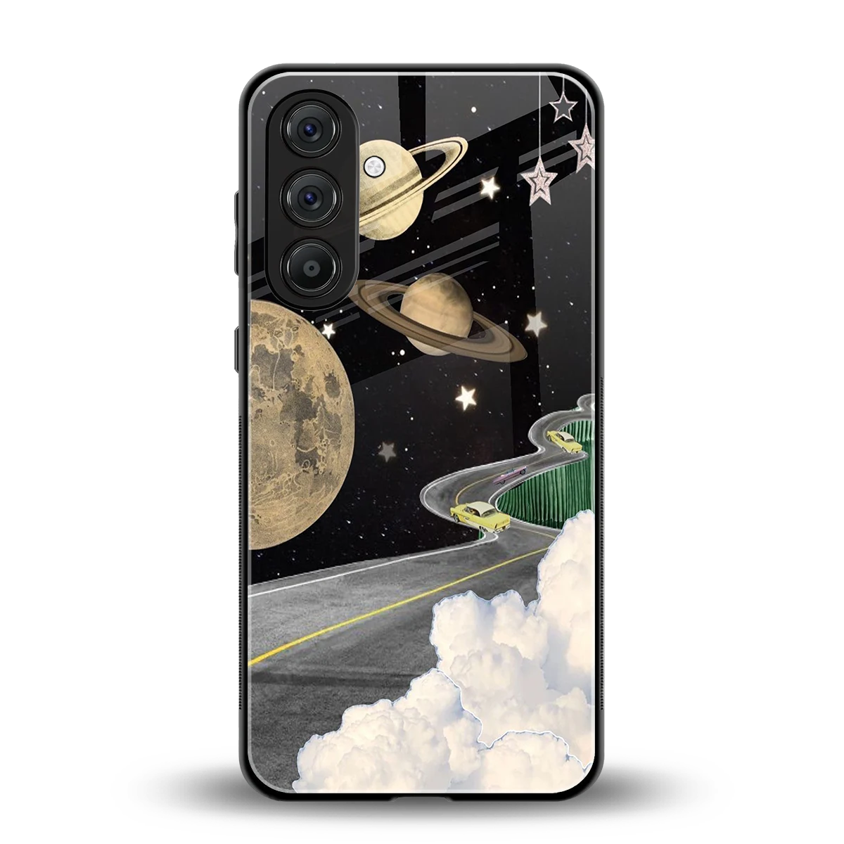 Skyline Galaxy back phone cover | glass case for samsung galaxy a55 5g
