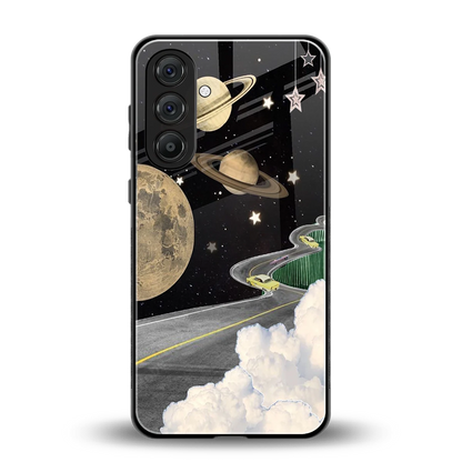 Skyline Galaxy back phone cover | glass case for samsung galaxy a55 5g
