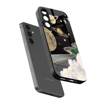 Skyline Galaxy sleek samsung galaxy a55 5g cover with tempered glass back and TPU edges