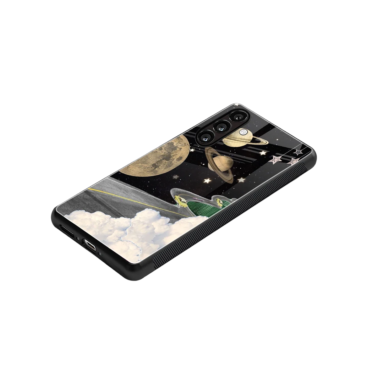 Skyline Galaxy stylish phone case for samsung galaxy a55 5g | glossy glass and slim fit