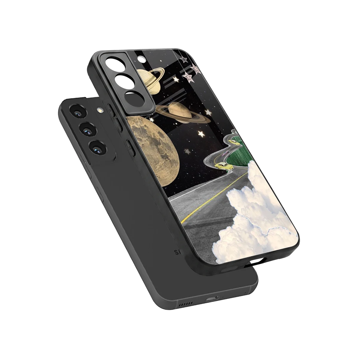 Skyline Galaxy sleek samsung galaxy s22 cover with tempered glass back and TPU edges
