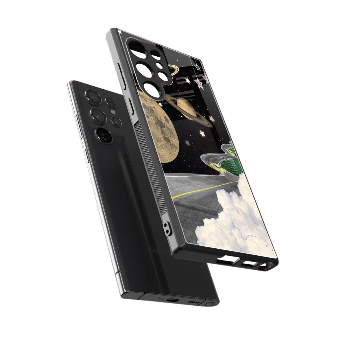 Skyline Galaxy sleek samsung galaxy s24 ultra cover with tempered glass back and TPU edges