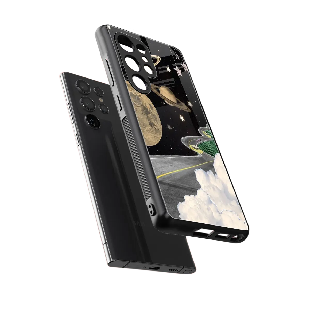 Skyline Galaxy sleek samsung galaxy s25 ultra cover with tempered glass back and TPU edges