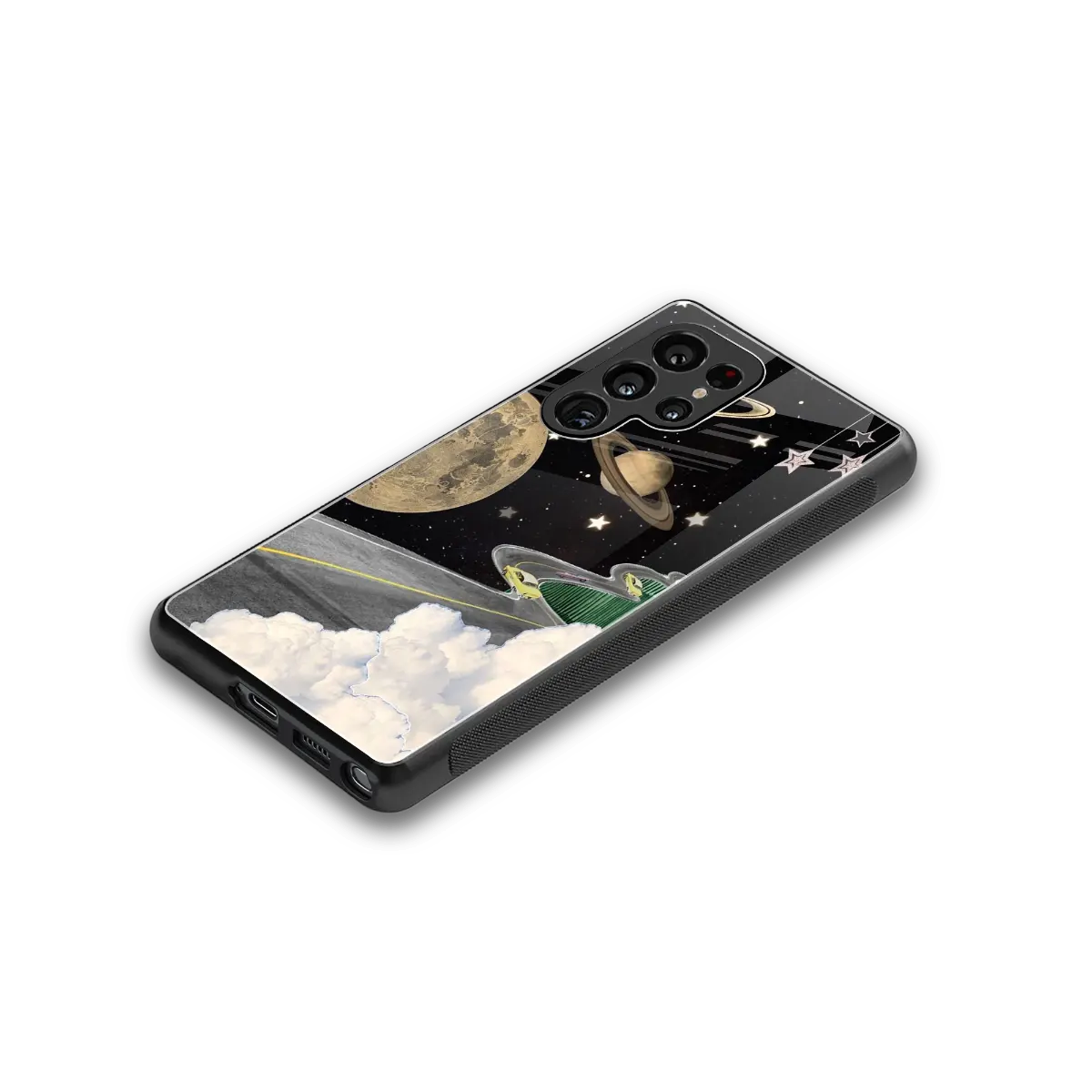 Skyline Galaxy stylish phone case for samsung galaxy s25 ultra | glossy glass and slim fit