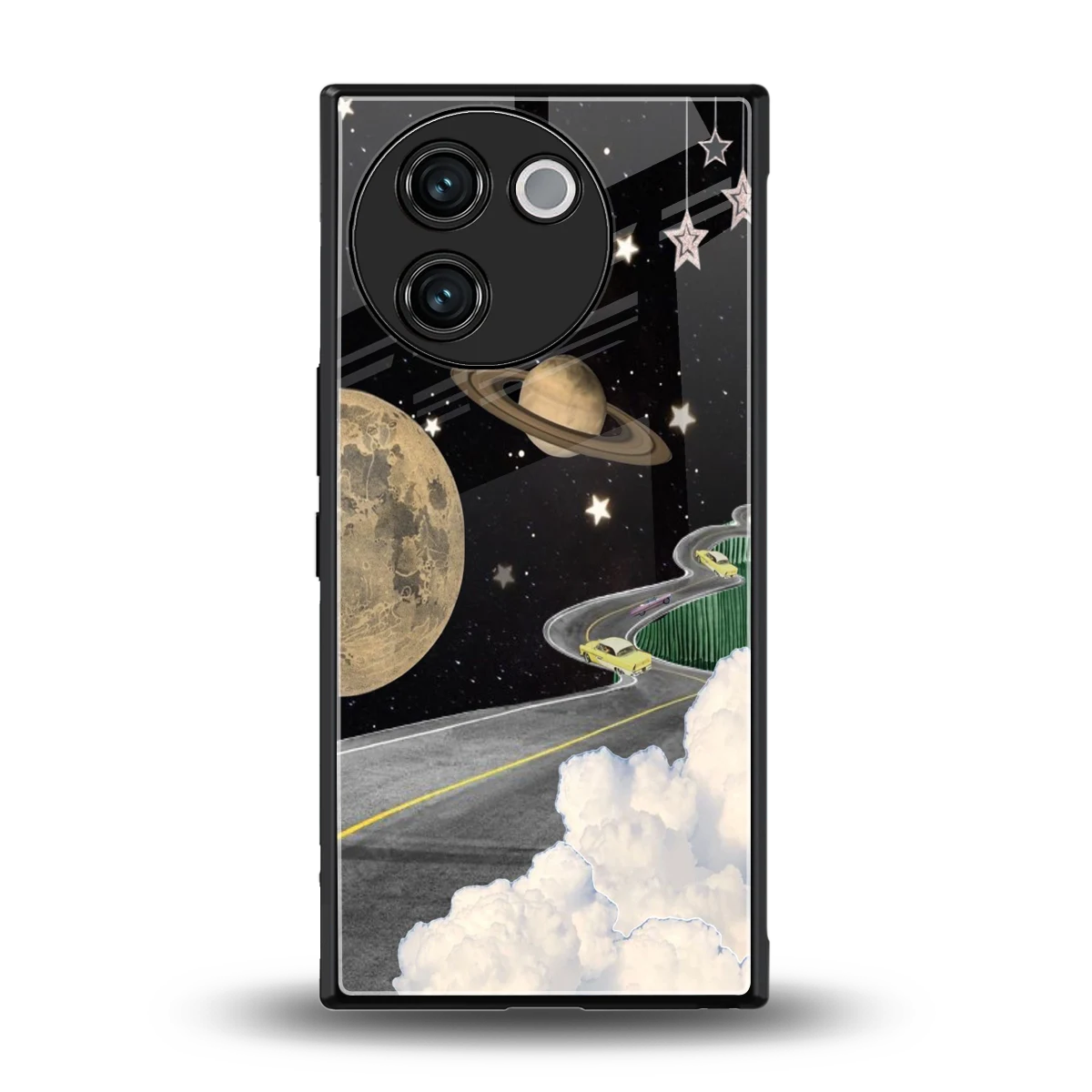 Skyline Galaxy back phone cover | glass case for vivo v30e